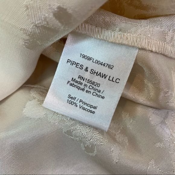 Veronica Beard Ivory Eden Wrap Tie Front Long Sleeve Puff Shoulder Blouse 4 - Picture 12 of 12